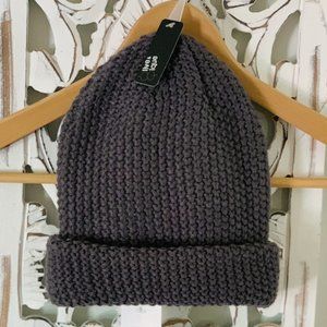 NWT Boutique Womens Knit Gray Beanie Hat One Size